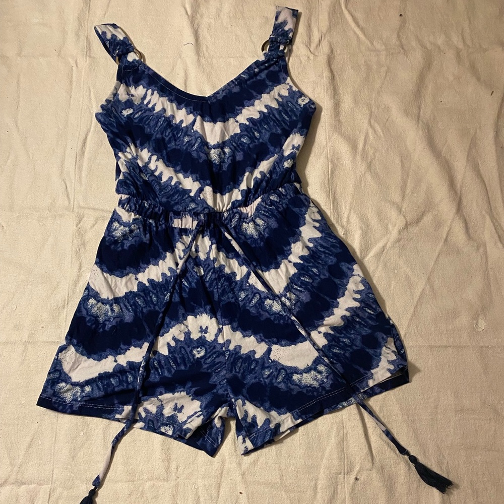 Blue and white romper Size extra small